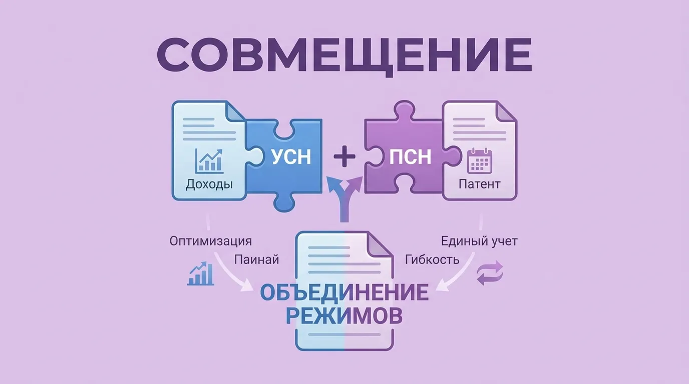 Как совмещать налоговые режимы — УСН + ПСН, ОСНО + ПСН